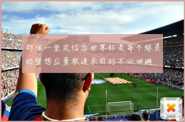 邵佳一坚定信念世界杯是每个球员的梦想应勇敢追求目标不必回避